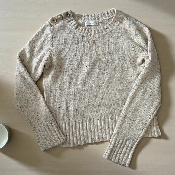 Anthropologie Sweaters - Anthropologie Charlie & Robin Sweater Knit Gold Buttons Large